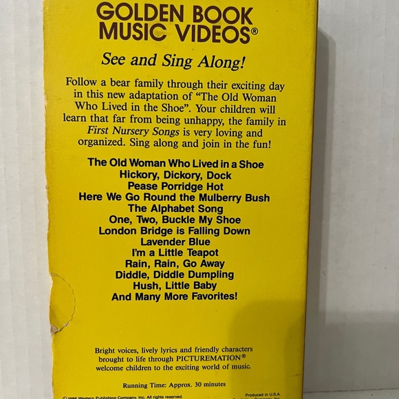 A Childs First Nursery Songs (VHS) - Picture 2 of 4